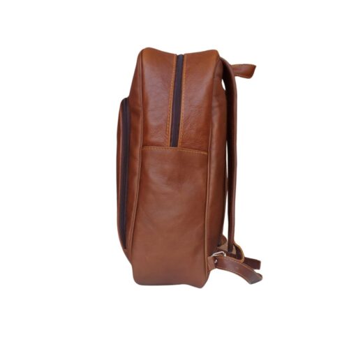 17" genuine leather laptop backpack