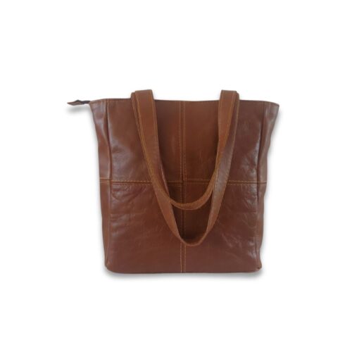 Medium size leather handbag.