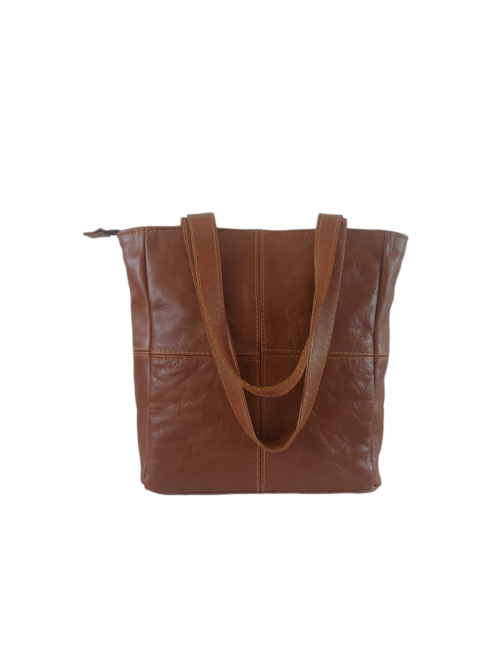 Medium size genuine leather shoulder bag