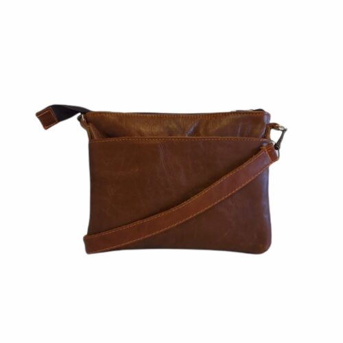 Small genuine leather sling bag.