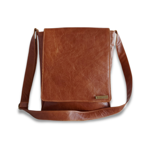 Genuine leather tablet bag.