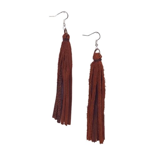 Genuine Leather Earrings - 016