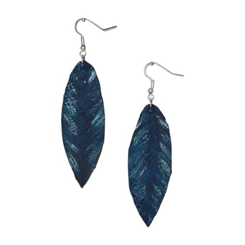 Genuine leather earrings.