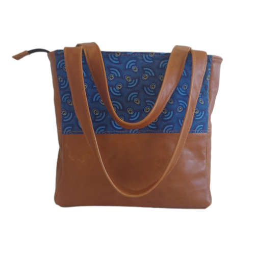 Leather & Shweshwe bag