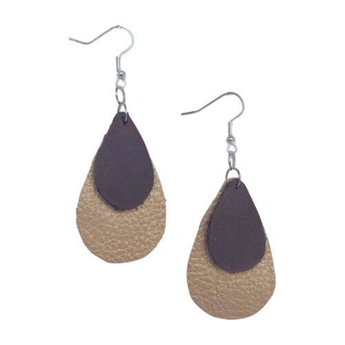 Genuine Leather Earrings - 056