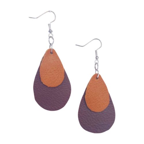 Genuine Leather Earrings - 057