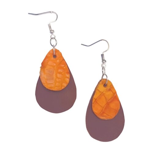 Genuine Leather Earrings - 087