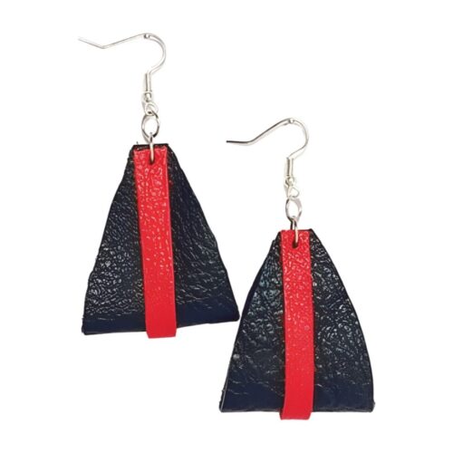 Genuine leather earrings.