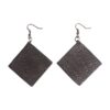 Leather & wood earrings