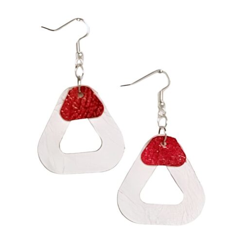 Genuine leather earrings.