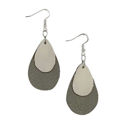 Genuine leather earrings.