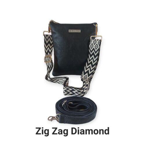 Small vertical sling bag with two interchangeable slings