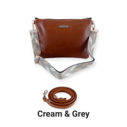 Medium size sling bag with two interchangeable slings