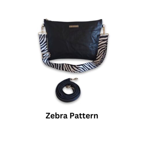 Medium horizontal sling bag wit two interchangeable slings