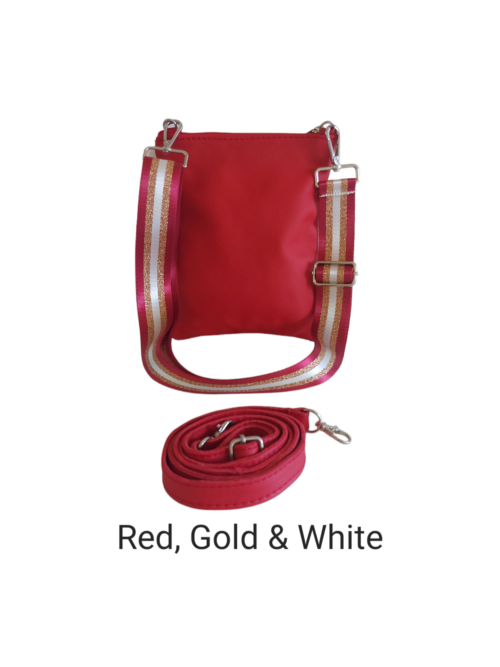 Red, Gold & White bag strap