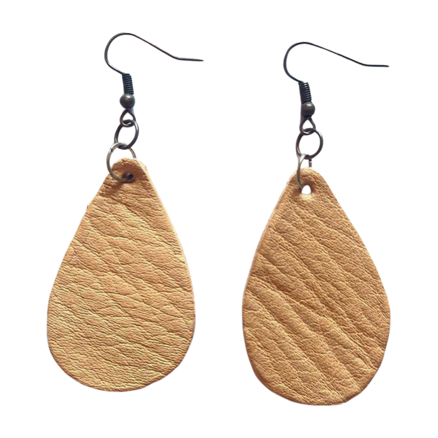 Genuine leather earrings.