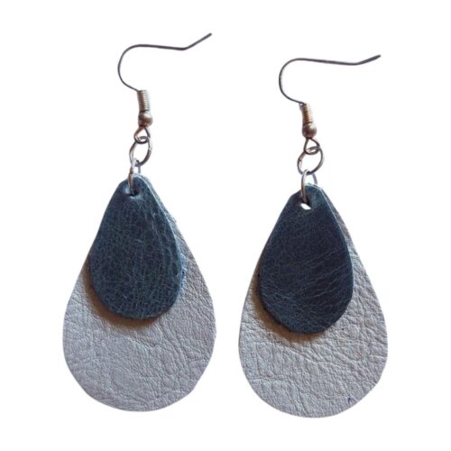 Genuine leather earrings.