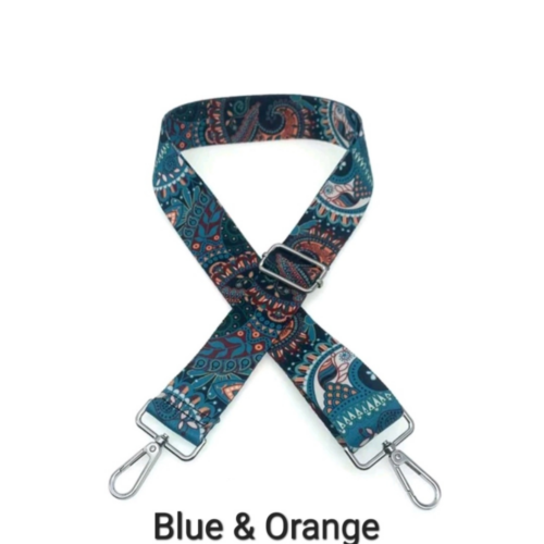 Blue & orange bag strap