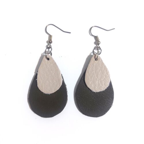 Genuine leather earrings.