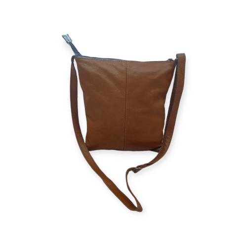 Genuine leather sling bag.