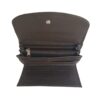 Genuine Leather ladies' wallet with a fold-over flap design. minimalist and sleek in appearance