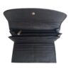 Genuine Leather ladies' wallet with a fold-over flap design. minimalist and sleek in appearance