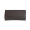 Genuine Leather ladies' wallet with a fold-over flap design. minimalist and sleek in appearance