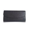 Genuine Leather ladies' wallet with a fold-over flap design. minimalist and sleek in appearance