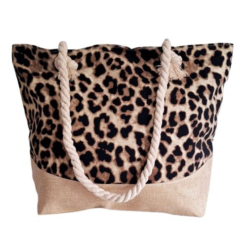 Leopard Print Beach Bag