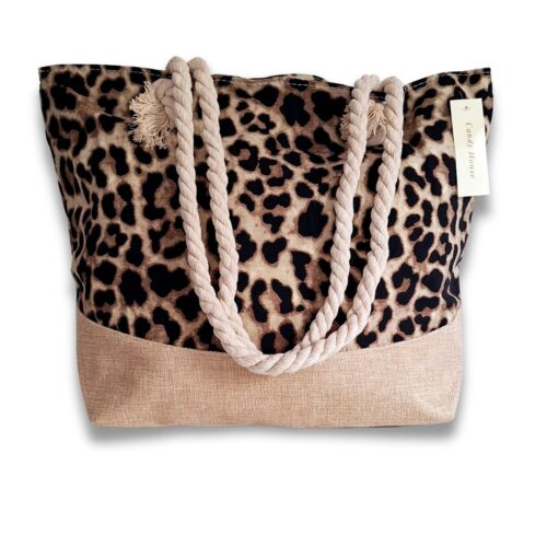 Leopard Print Beach Bag