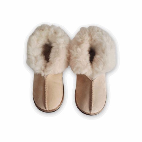 Sheep Wool Leather Slippers - Unisex
