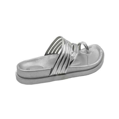 Ladies Multi Strap Slide Silver - Image 2